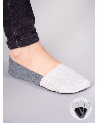 Skarpety stopki bawełniane dwukolorowe z ABS