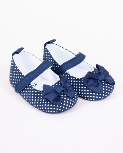 Buciki niemowlęce  kropki granatowe