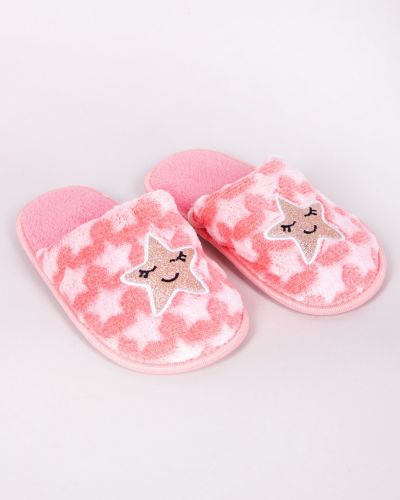 Kapcie dziewczęce różowe gwiazdka