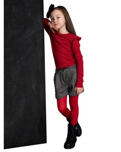 Rajstopy dziecięce, mikrofibra, gładkie CZERWONE / 40 DEN