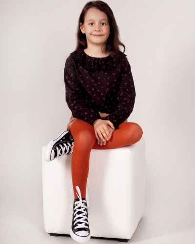 Rajstopy dziecięce, mikrofibra, gładkie CEGLANE / 40 DEN