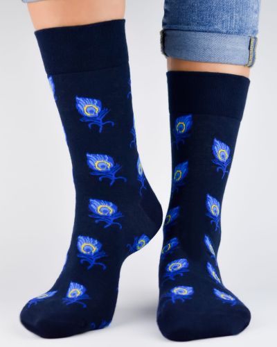 Skarpety bawełniane w pawie pióra