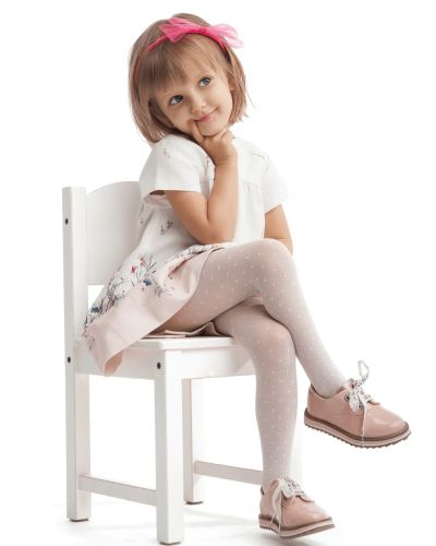 Rajstopy dziewczęce w kropki na siateczce 20 den Luna